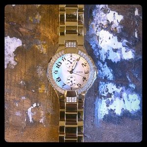 Guess Water Resistant Stainless Steel Back Watch